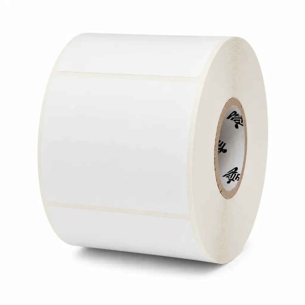 ZIPZET10045189 - ZEBRA - Etiqueta  4"x3", T. Directa. Papel Blanco, Z-Essentials 400D, para Impresora Industrial, 2094/Rollo, con adhesivo Permanente, Perf. entre etiq., 1 al paso. Núcleo 3.". Diámetro 7.9". 4 Rollos/caja. Peso por caja 2.63.