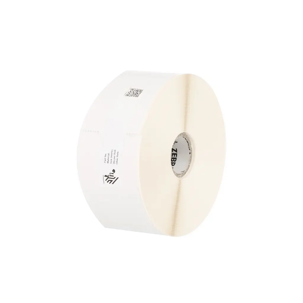 ZIPZED10045199 - ZEBRA - Etiqueta 50.8"x25.4", T. Térmica. Papel Blanco, Z-Essentials 400T, para Impresora Desktop, 3133/Rollo, con adhesivo Permanente, Perf. entre etiq., 1 al paso. Núcleo 1.". Diámetro 5.". 6 Rollos/caja. Peso por caja 0.86.