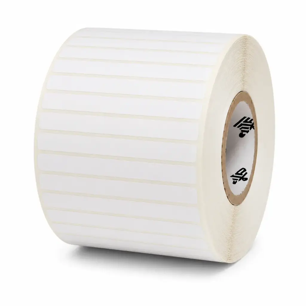 ZIPZET10045207 - ZEBRA - Etiqueta 101.6"x25.4", T. Térmica. Papel Blanco, Z-Essentials 400T, para Impresora Industrial, 6953/Rollo, con adhesivo Permanente, Perf. entre etiq., 1 al paso. Núcleo 3.". Diámetro 7.9". 4 Rollos/caja. Peso por caja 3.72.