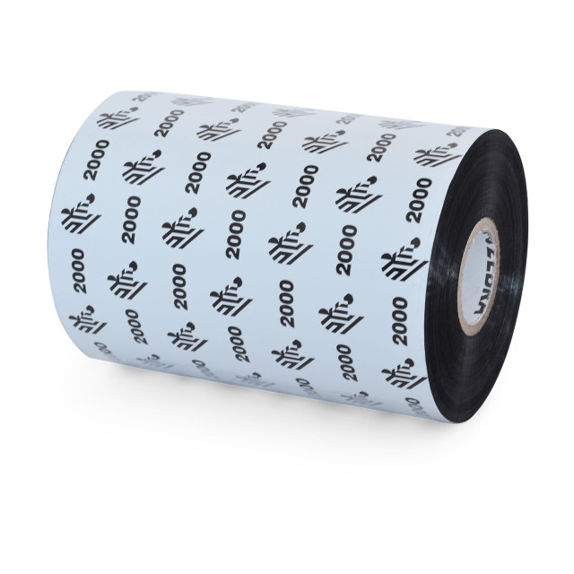LA02000BK15645 - Zebra - Ribbon de Cera, 156mm x 450m (6.16" x 1476'), Modelo 2000 Estándar para impresora Industrial. 12 Ribbons/Caja