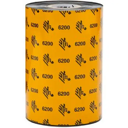 LA06200GS11007 - Zebra - Ribbon de Resina, 110mm x 74m (4.33" x 243'), Modelo 6200 Resin para impresora Desktop. 48 Ribbons/Caja