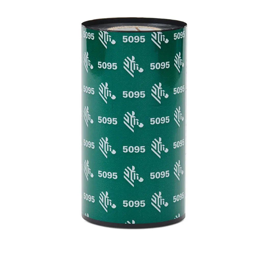 LA05095BK11045 - Zebra - Ribbon de Resina, 110mm x 450m (4.33" x 1476'), Modelo 5095 Alto Rendimiento para impresora Industrial. caja de 6