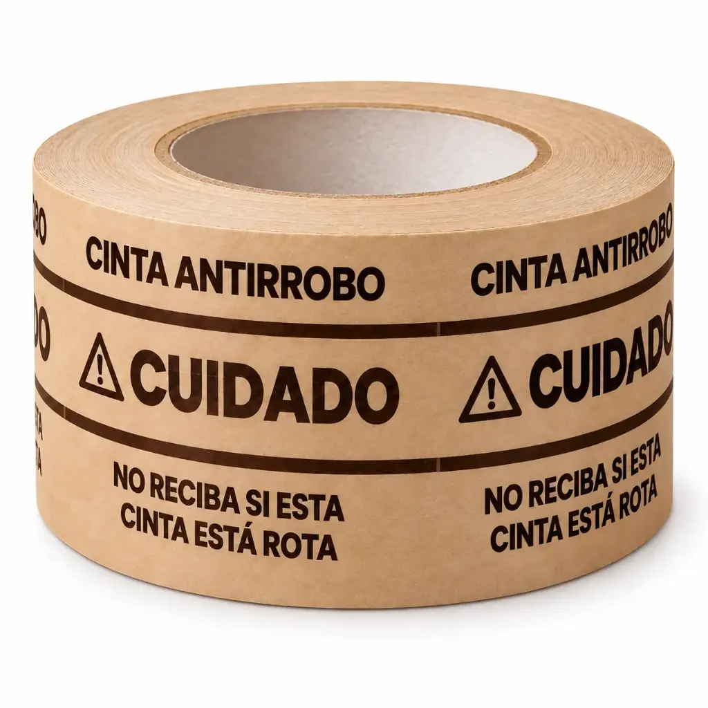 EZPAK - Cinta activada por agua,  tipo Gorila, impresa a 1 tinta con leyenda "EZPAK”, papel kraft de 68 mm X 137 mts.