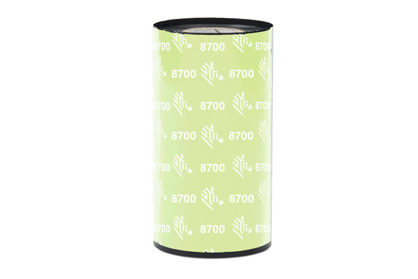 LA08700BK04045 - Zebra - Ribbon de Resina, 40mm x 450m (1.57" x 1476'), Modelo 8700 Resin para impresora Industrial. 12 Ribbons/Caja