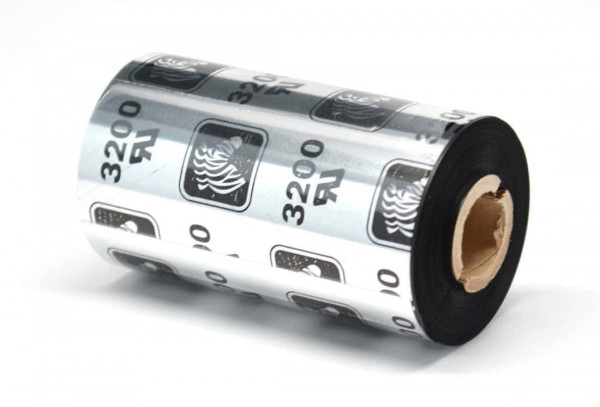 Wax/Resin Ribbon, 33mmx74m (1.3inx242ft), 3200; High Performance, 12mm (0.5in) core, 12/box