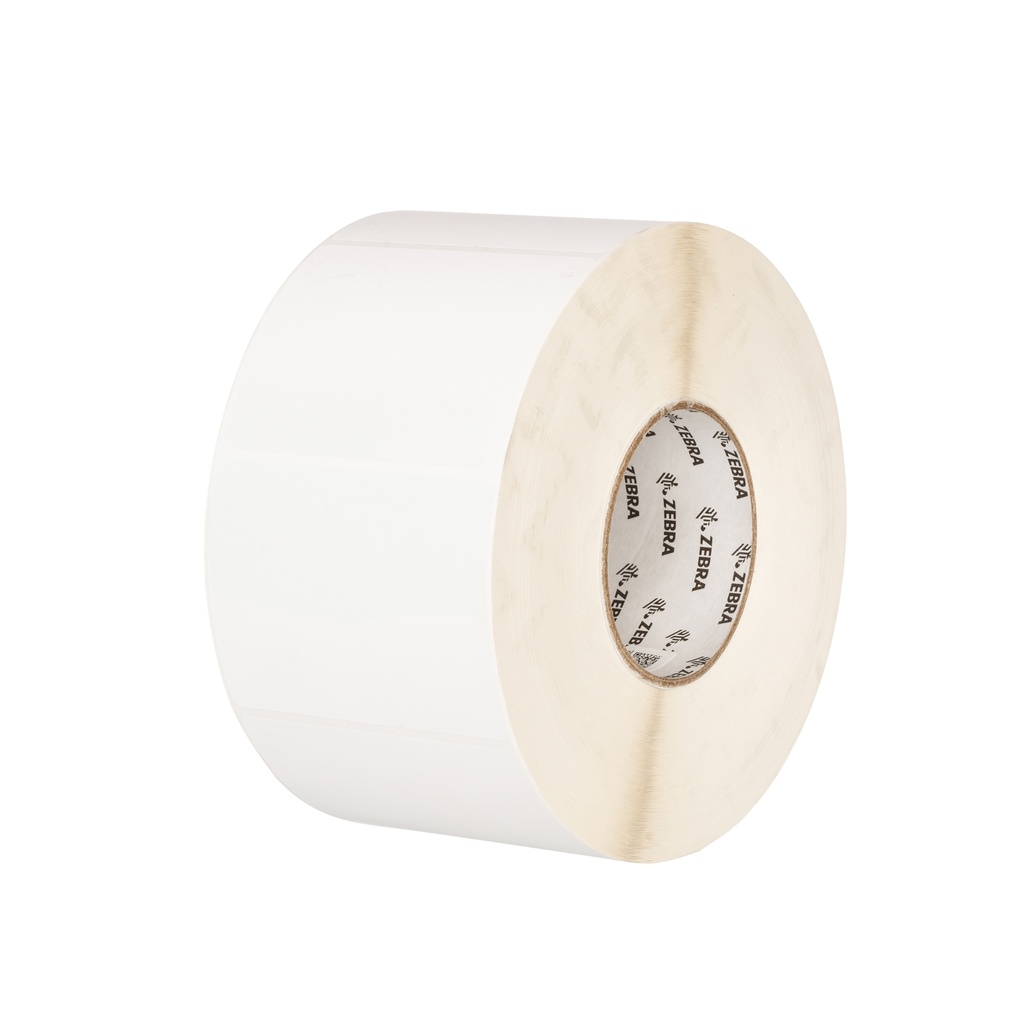 72281- ZEBRA - Etiqueta 2"x1", T. Térmica. Papel Blanco, Z-Select 4000T, para Impresora Industrial, 5180/Rollo, con adhesivo Permanente, Sin perf. entre etiq., 1 al paso. Núcleo 3".  Diámetro 8". 10 Rollos/caja. Peso por caja 13.15 kg. 