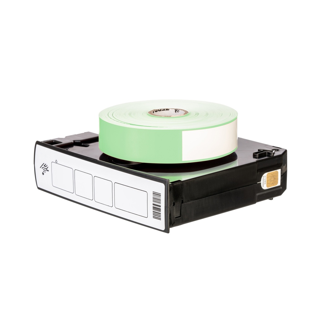 Wristband, Polypropylene, 1x11in (25.4x279.4mm); Direct thermal, Z-Band Direct, Adhesive closure, Cartridge, 200/roll, 6/box, Green