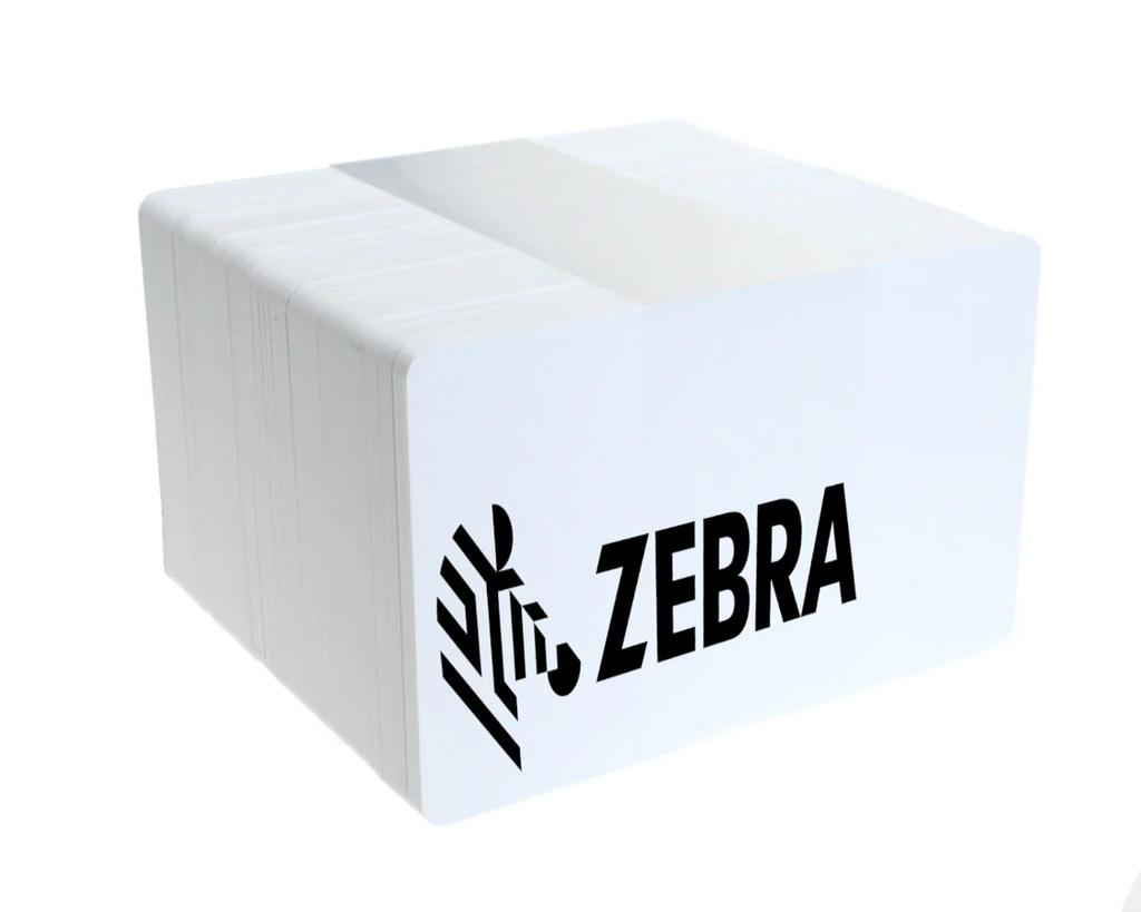 Zebra white PVC UHF cards, 30 mil NXP Gen 2XM (100 cards)