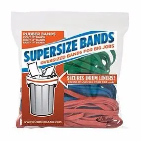 08997 - Alliance Rubber - Banda SuperSize - Supersize Bands Surtido 12", 14" y 17" x 1/4" - Bolsa