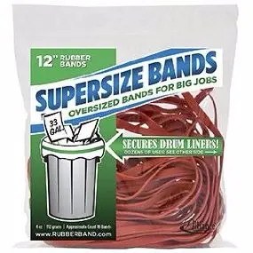 24012 - Alliance Rubber - Banda SuperSize - Supersize Bands Roja 12" x 1/4" - Granel 25 lb