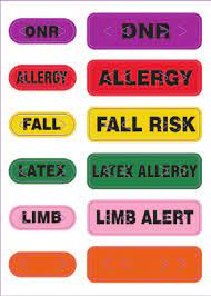 [TY-OSARISK] Wristband, Tyvek, 1 x 10in, Alert Wristband, Adhesive Closure, Blue - OSA RISK, 1,000/box