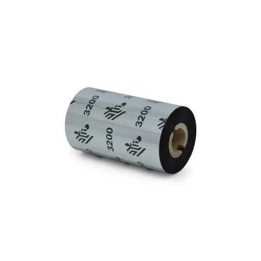 [03200ZD25707] 03200ZD25707 - Zebra - Ribbon de Cera/Resina, 57mm x 74m (2.25" x 243'), Modelo 3200 Alto Rendimiento para impresora de Escritorio. 24 Ribbons/Caja