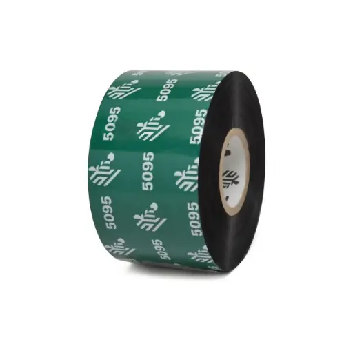 [LA05095BK04045] LA05095BK04045 - Zebra - Ribbon de Resina, 40mm x 450m (1.57" x 1476'), Modelo 5095 Alto Rendimiento para impresora Industrial. 6 Ribbons/Caja