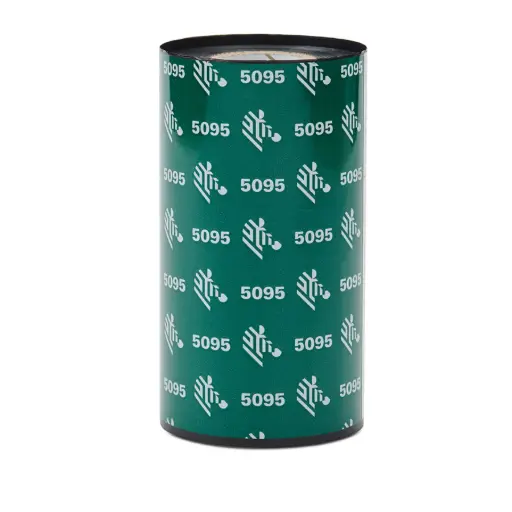[LA05095BK11045] LA05095BK11045 - Zebra - Ribbon de Resina, 110mm x 450m (4.33" x 1476'), Modelo 5095 Alto Rendimiento para impresora Industrial. 24 Ribbons