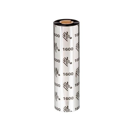 [LA01600GS11007] LA01600GS11007 - Zebra - Ribbon de Cera, 110mm x 74m (4.33" x 243'), Modelo 1600 Estándar para impresora Desktop. 24 Ribbons/Caja