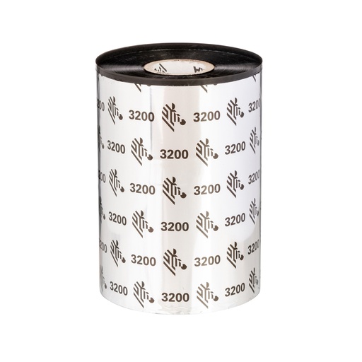 [03200BK11045] Wax/Resin Ribbon, 110mmx450m (4.33inx1476ft), 3200; High Performance, 25mm (1in) core, 6/box