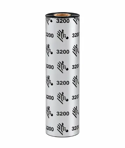 [03200GS11007] 03200GS11007 - Zebra - Ribbon de Cera/Resina, 110mm x 74m (4.33" x 243'), Modelo 3200 Alto Rendimiento para impresoraG-Series de Escritorio. 12 Ribbons/Caja