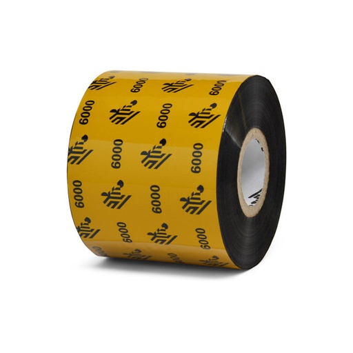 [06000BK06045] Wax Ribbon, 60mmx450m (2.36inx1476ft), 6000; Wax, 25mm (1in) core, 24/box