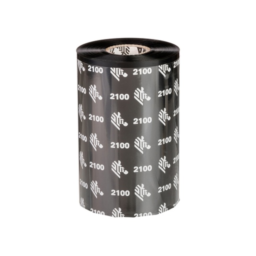 [02100BK08945] 02100BK08945 - Zebra - Ribbon de Cera, 89mm x 450m (3.50" x 1476'), Modelo 2100 Alto Rendimiento para impresora Industrial . 12 Ribbons/Caja